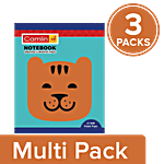Camlin Small Soft Cover Unruled Design Notebook - 164 Pages 3 x 1 pc Multipack