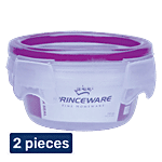 Princeware Click N Seal Round Packing Microwaveable Plastic Container - L5961-VL 2 x 110 ml Multipack
