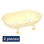 Swastik Cosmos Premium Plastic Soap Dish - Assorted Colour 2 x 1 pc Multipack