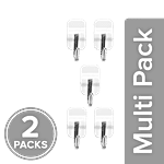 bb home Plastic & Stainless Steel Hook - Self Adhesive/Stickable, Square Shape 2 x 5 pcs Multipack