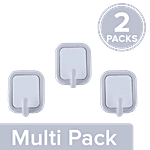 BB Home Plastic Hook/Hanger Card - Self Adhesive/Stickable, BH110 2 x 3 pcs Multipack