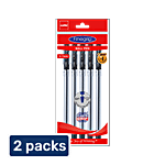 Cello Finegrip Ball Pen - Black 2 x 5 pcs Multipack
