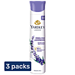 Yardley London English Lavender Deodorant - For Women 3x150 ml (MultiPack)