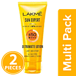 Lakme Sun Expert Ultramatte Lotion - SPF 50 2x100 ml Bottle (Multipack)