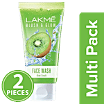 Lakme Blush & Glow Gel Face Wash - With Kiwi Crush 2x100 g (Multipack)