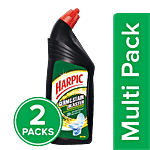 Harpic Germ & Stain Blaster Disinfectant Toilet Cleaner Liquid, Citrus 2 x 750 ml (Multipack)