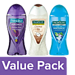 Palmolive Body Wash- Coconut Joy+Shower Gel-Feel The Massage+Aroma Absolute Relax (250 ml) Combo 3 Items