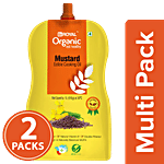 BB Royal Organic Cold Pressed Kachi Ghani Mustard Cooking Oil 2x1L Multipack