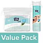 Bella Cotton Buds, Foil 160pcs +Cotton Pads 100pcs (With Aloe Vera Extract) Combo 2 Items