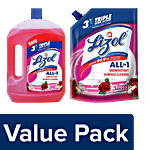 Lizol Disinfectant Surface & Floor Cleaner Liquid Floral 1.8 L + Floral 2 L Combo (2 Items)