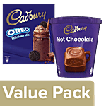 Cadbury Milkshake Mix, 200 g + Powder Mix - Hot Chocolate Drink, 200 g Combo Carton 2 Items