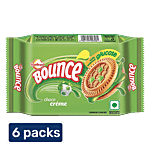 Sunfeast Bounce Biscuits - Elaichi Creme Cookies 6x58 g Multipack