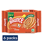 Sunfeast Bounce Biscuits - Orange Creme Cookies 6x58 g Multipack