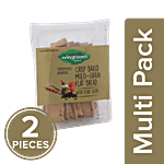 Wingreens Farms Crispy Baked Multi-grain Flat Bread - With Flax Seeds 2 x 100 g Multipack