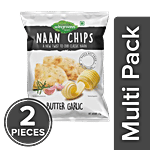 Wingreens Farms Butter Garlic Naan Chips 2 x 30 g Multipack