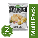 Wingreens Farms Butter Garlic Naan Chips 2 x 60 g Multipack