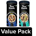 True Elements Cranberry Blueberry Muesli - Fibre Rich + Multigrain Diet Muesli (each 400 g) Combo 2 Items