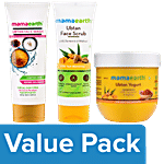 Mamaearth Face Care Kit - Face Wash, Face Scrub & Yogurt Combo 3 Items