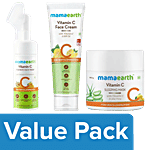 Mamaearth Vitamin C Kit - Face Wash, Night Cream & Face Cream Combo 3 Items