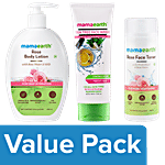 Mamaearth Face Care Kit - Face Toner, Face Wash & Body Lotion Combo 3 Items