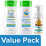 Mamaearth Baby Bath Kit - Baby Shampoo, Face Wash And Body Wash Combo 3 Items