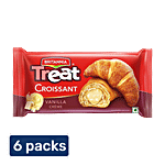 Britannia Treat Croissant - Vanilla Creme Filling 6x48.5 g Multipack