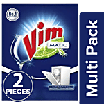 Vim Matic - Dishwash Salt, Prevents Limescale Deposit 2 x 1 kg Multipack