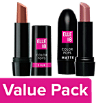Elle 18 Color Pops Silk + Matte Lipstick 4.3 g - B41 & Mauve Dat Combo 2 Items