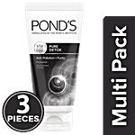 Ponds Pure Detox Anti-Pollution Purity Face Wash With Activated Charcoal 3x150 g Multipack