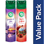 Airwick Air Freshener Spray, Lavender & Lotus and Rose & Saffron 245 ml (Pack of 2)