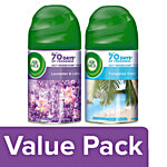 Airwick Freshmatic Freshener Refill, Hills of Munnar & Turquoise Oasis 250 ml each (Pack of 2)