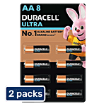 Duracell Ultra-Alkaline Battery AA 2 x 8 pcs Multipack