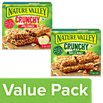 Nature Valley Crunchy Granola Bars - Oats 'n Honey 252 g + Apple Crunch 252 g Combo 2 Items