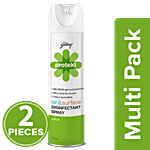 Godrej Protekt Disinfectant Spray - Air & Surface Sanitizer Citrus Fragrance 2 x 240 ml Multipack