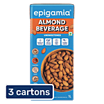 Epigamia  Dairy Free Almond Beverage - Unsweetened 3 x 1 L Multipack