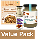 bb Combo GoodDiet Quinoa Muesli 350g + Jus Amazin Almond Butter 125g+ Almond Milk 125g Combo 3 Items