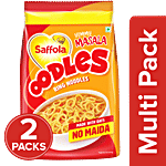 Saffola Oodles Ring Noodles - Yummy Masala, No Maida, Ready In 5 Mins 2x212 g Multipack