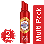 Old Spice Deodorant Body Spray - Amber, 0% Gas & 24 Hour Freshness, Long-Lasting Fragrance 2x140 ml Multipack