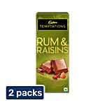 Cadbury Temptations Rum & Raisins Chocolate Bar 2x70 g (Multipack)