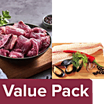 fresho! Mutton Biryani Pieces 950g + Seer Fish Slice/Steak 450g Combo 2 Items