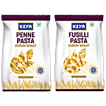 Keya Penne Pasta, 400 g + Fusilli Pasta, 400 g Combo Pouch (2 Items)