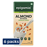 Epigamia  Dairy Free Almond Beverage - Unsweetened 6 x 1 L Multipack