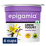 Epigamia  Greek Yogurt - Vanilla Bean 6 x 85 g Multipack