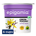 Epigamia  Greek Yogurt - Vanilla Bean 6 x 85 g Multipack