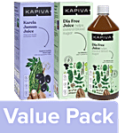 Kapiva Karela Jamun Juice, 1 L + DiaFree Juice, 1 L Combo 2 Items
