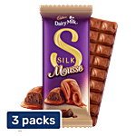 Cadbury Dairy Milk Silk Mousse Valentine's Gift Pack Chocolate Bar 3 x 116 g (Multipack)