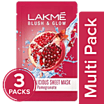 Lakme Blush & Glow Pomegranate Sheet Mask 3x20 ml (Mutlipack)