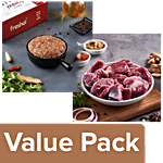 fresho! Mutton goat Kid Shoulder 950g +  Awadi Tundey Kabab 250g Combo 2 Items