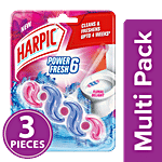 Harpic Power Fresh 6 Toilet Cleaner Rim Block, Floral Delight 3 x 35 g Multipack
