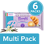 Bauli Moonfils - Vanilla, Centre Filled Puff Rolls, Italian Recipe, Soft & Delicious 6x50 g Multipack